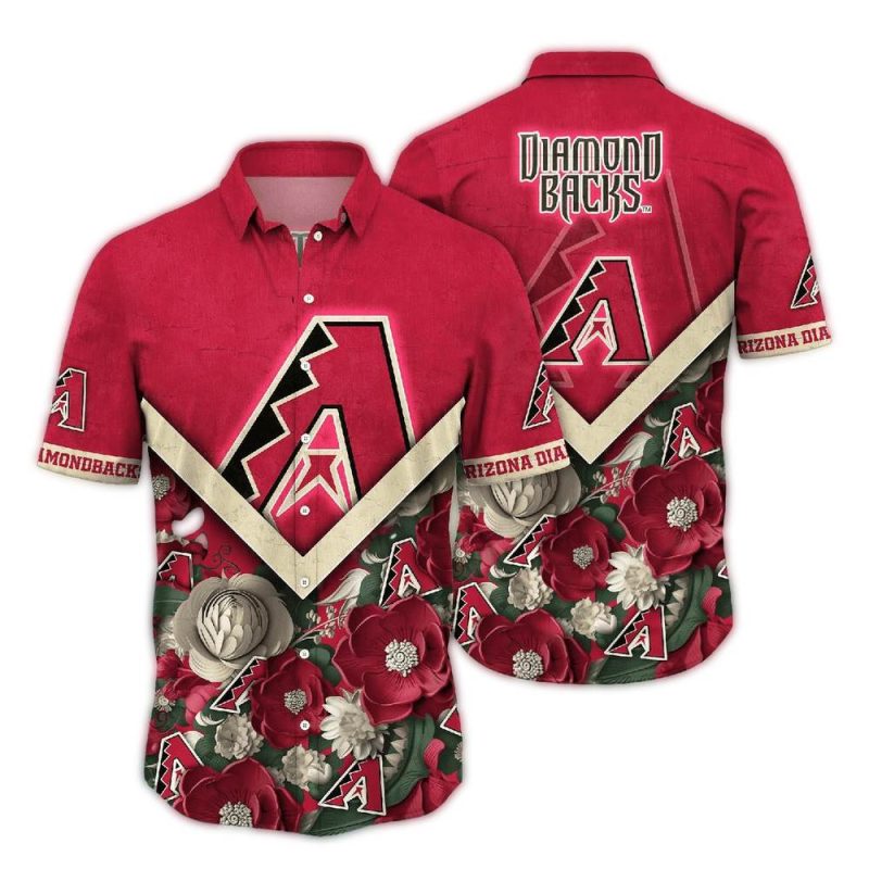 Arizona Diamondbacks Flower Blossom Pattern Hawaiian Shirt 1