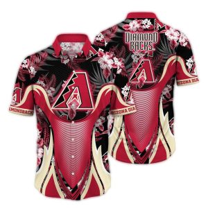 Arizona Diamondbacks Flower Floral Leafs Uniform Hawaiian Shirt