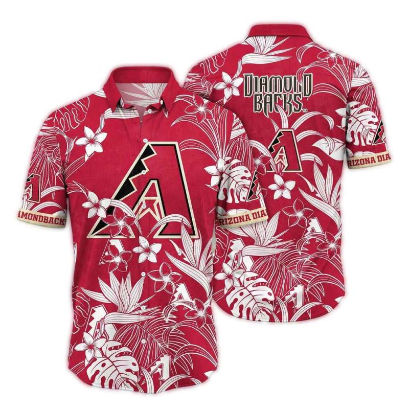 Arizona Diamondbacks Flower Leaf Retro Vintage Hawaiian Shirt 1