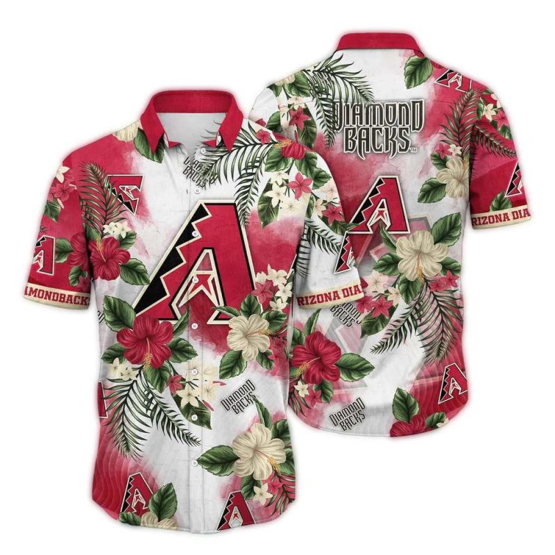 Arizona Diamondbacks Flower Pattern Vintage Hawaiian Shirt 1