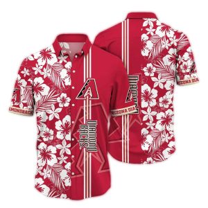 Arizona Diamondbacks Flower Stripes Vintage Hawaiian Shirt