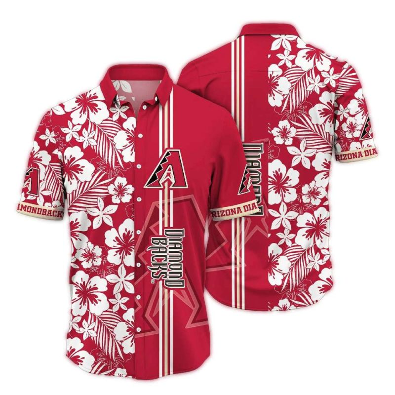 Arizona Diamondbacks Flower Stripes Vintage Hawaiian Shirt 1