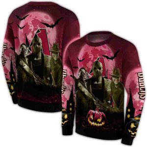 Arizona Diamondbacks Friends Halloween Vibes All Over Print Sweatshirt