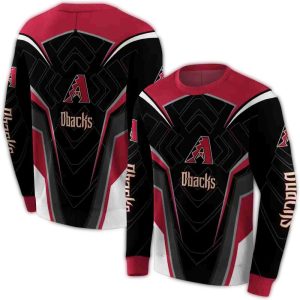 Arizona Diamondbacks Futuristic Pattern All Over Print Sweatshirt