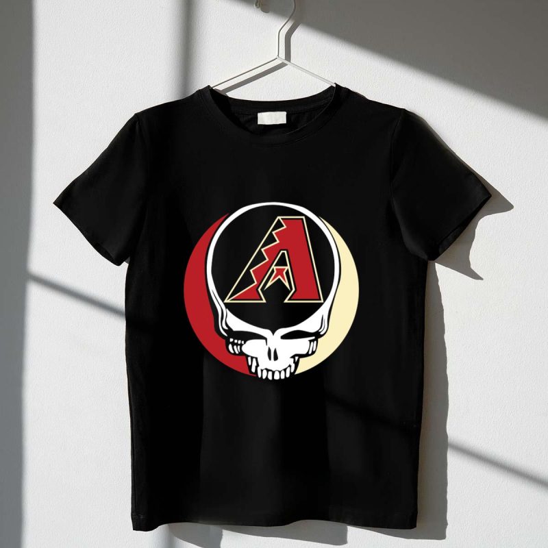 Arizona Diamondbacks Grateful Dead Skull Design for Fans T Shirt t shirt 1 1