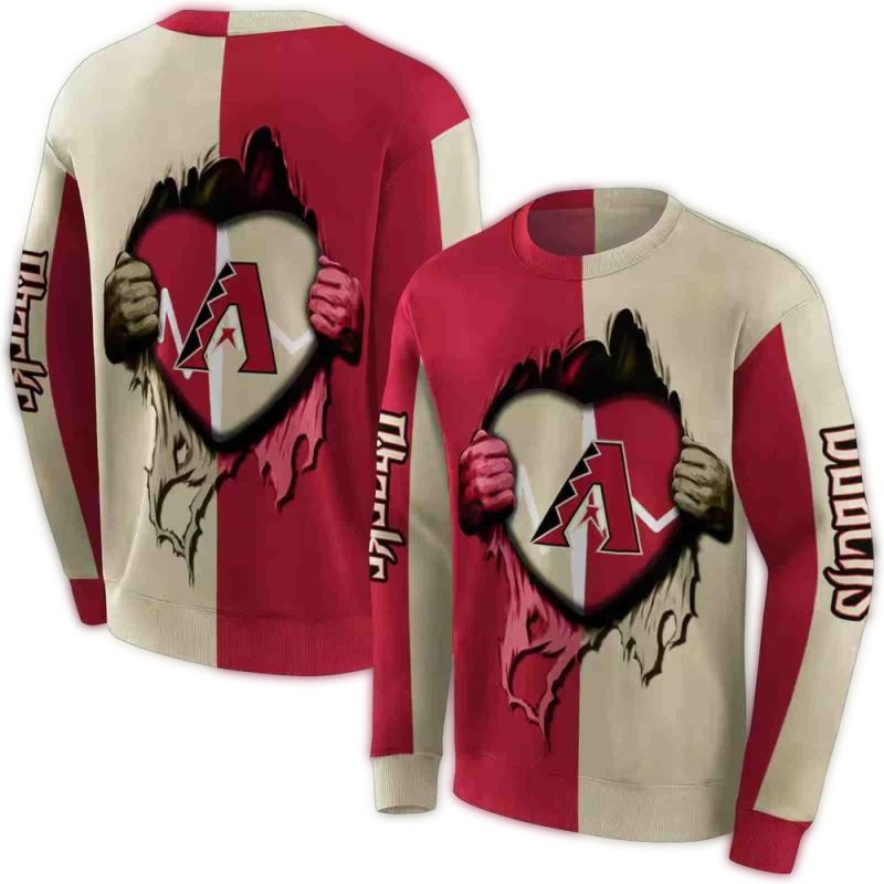 Arizona Diamondbacks Heartbeat Graphic AOP Sweatshirt 1