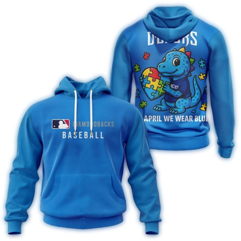 Arizona Diamondbacks In April We Wear Blue AOP Hoodie 1
