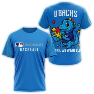 Arizona Diamondbacks In April We Wear Blue All Over Print T Shirt