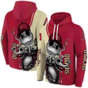 Arizona Diamondbacks Jack Skellington All Over Print Hoodie