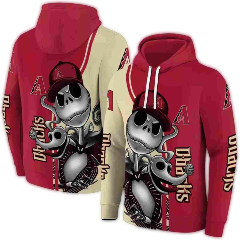 Arizona Diamondbacks Jack Skellington AOP Hoodie 1