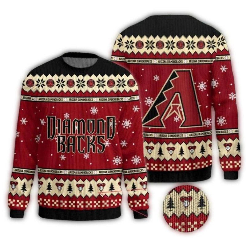 Arizona Diamondbacks Logo Christmas Ugly Sweater 1