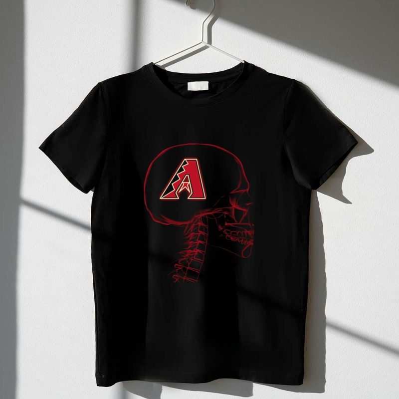 Arizona Diamondbacks Logo in Skull Brain T Shirt t shirt 1 1