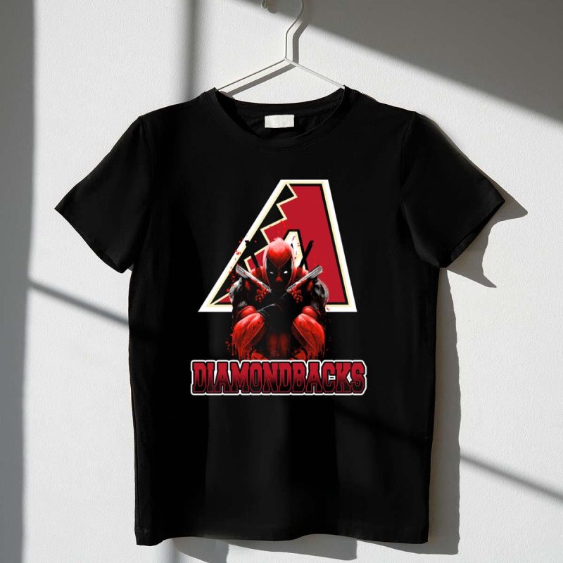 Arizona Diamondbacks Marvel Crossover with Deadpool T Shirt t shirt 1 1