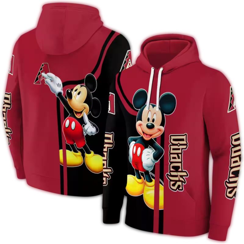 Arizona Diamondbacks Mickey Mouse AOP Hoodie 1