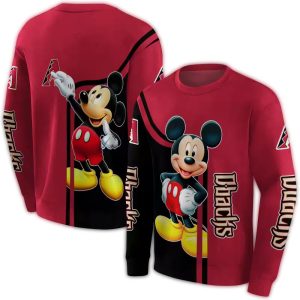 Arizona Diamondbacks Mickey Mouse All Over Print Sweatshirt