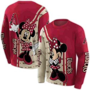 Arizona Diamondbacks Minnie Mouse All Over Print Sweatshirt