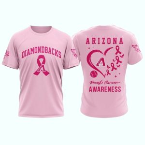 Arizona Diamondbacks Pink Breast Cancer Awareness All Over Print T Shirt