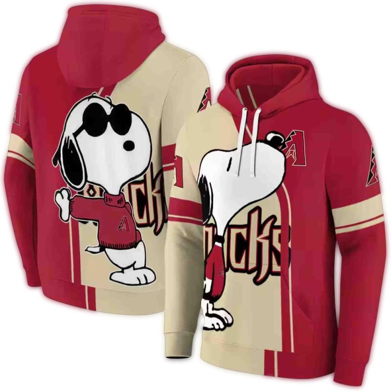 Arizona Diamondbacks Playful Snoopy AOP Hoodie 1