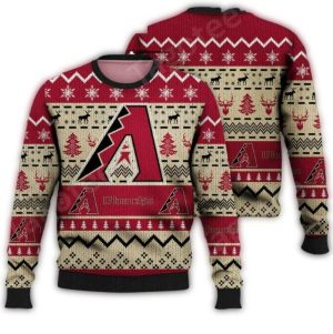 Arizona Diamondbacks Red Reindeer And Snowflakes Ugly Sweater