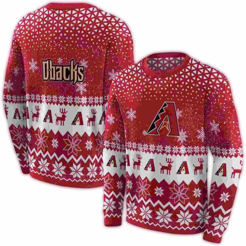 Arizona Diamondbacks Reindeer Motif AOP Sweatshirt 1