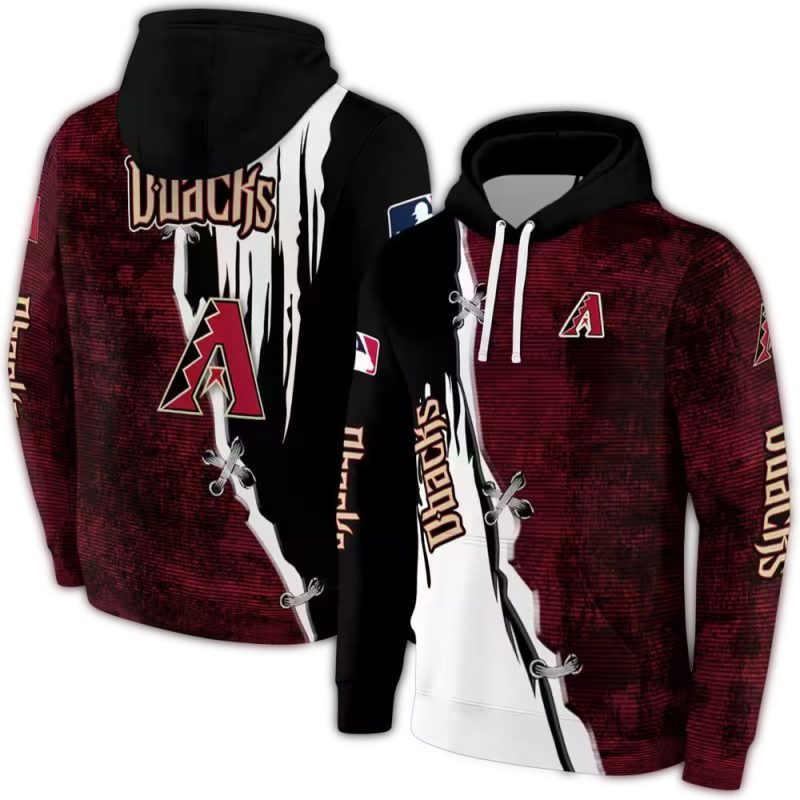 Arizona Diamondbacks Ripped Pattern AOP Hoodie 1