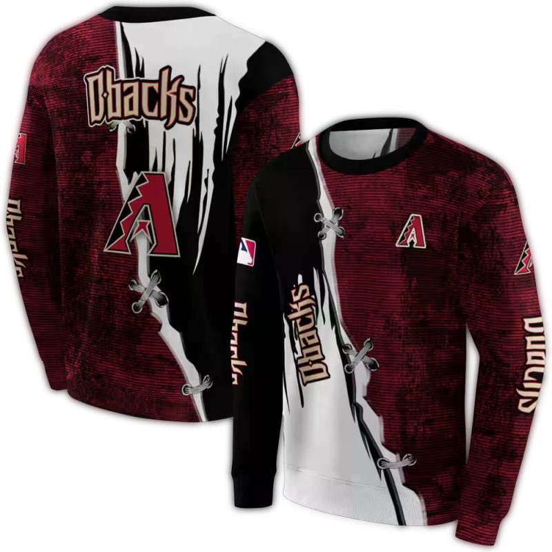 Arizona Diamondbacks Ripped Pattern AOP Sweatshirt 1