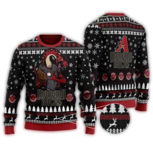 Arizona Diamondbacks Santa With Reindeer Sleigh Ugly Sweater