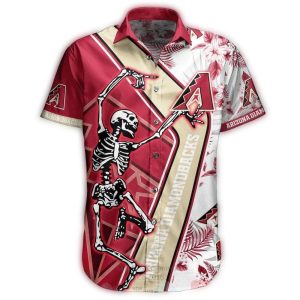 Arizona Diamondbacks Skeleton Dance Hawaiian Shirt