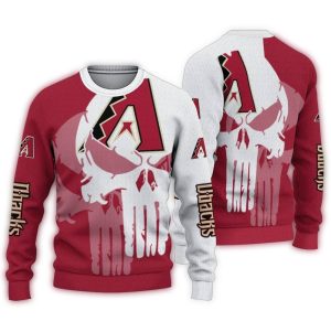 Arizona Diamondbacks Skull Split Ugly Sweater