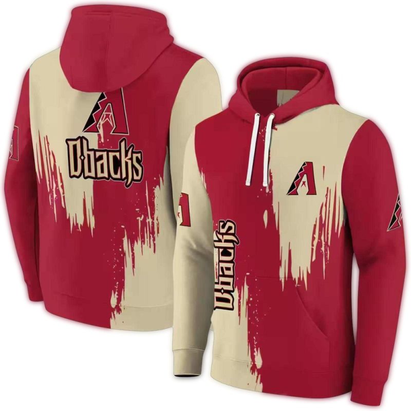 Arizona Diamondbacks Splatter Effect AOP Hoodie 1