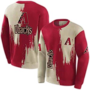 Arizona Diamondbacks Splatter Effect All Over Print Sweatshirt