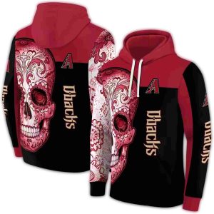 Arizona Diamondbacks Sugar Skull All Over Print Hoodie