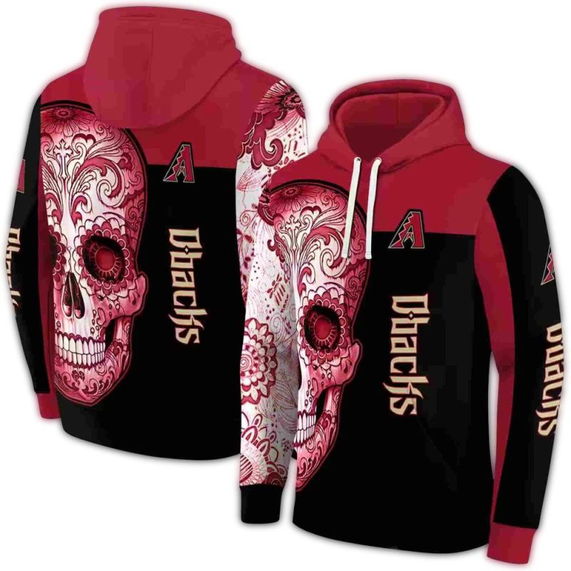 Arizona Diamondbacks Sugar Skull AOP Hoodie 1