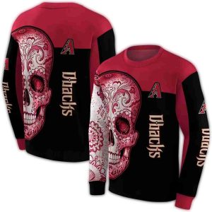 Arizona Diamondbacks Sugar Skull All Over Print Sweatshirt