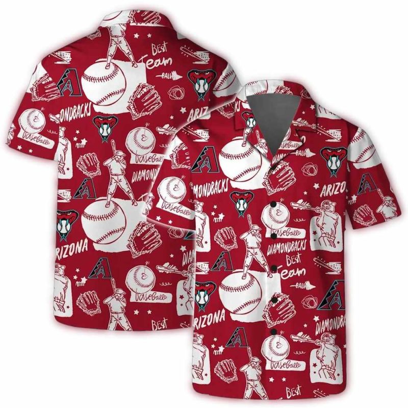Arizona Diamondbacks Sunset Cactus Hawaiian Shirt 1