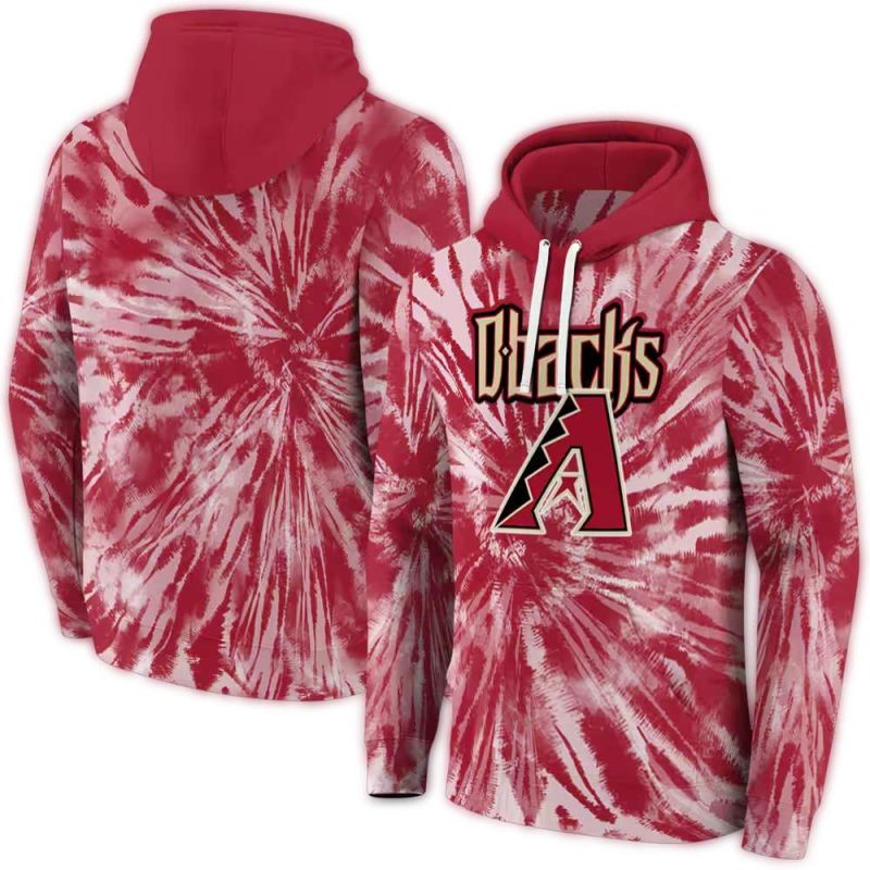 Arizona Diamondbacks Tie Dye Pattern AOP Hoodie 1