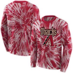 Arizona Diamondbacks Tie Dye Pattern All Over Print Sweatshirt