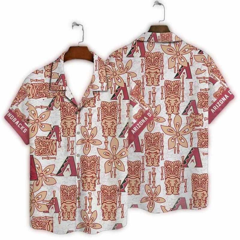 Arizona Diamondbacks Tiki Twilight Cactus Hawaiian Shirt 1