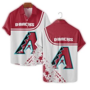 Arizona Diamondbacks White And Red Hawaiian Shirt
