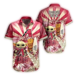 Arizona Diamondbacks Wild West Baby Yoda Hawaiian Shirt