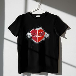 Arkansas Razorbacks Heartbeat Pullover T-Shirt - Washington Nationals Style