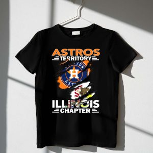 Houston Astros Illinois Chapter Flag Badge T-Shirt For Fans