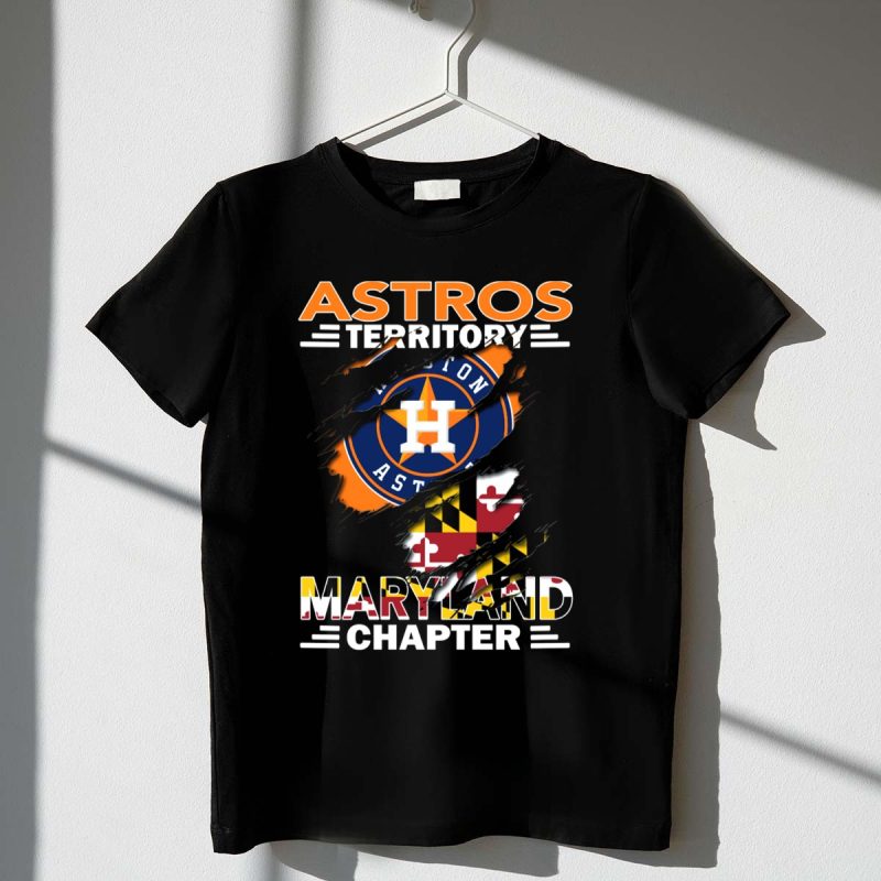 Astros Territory Maryland Chapter Houston Astros Logo Maryland Flag T Shirt t shirt 1 1