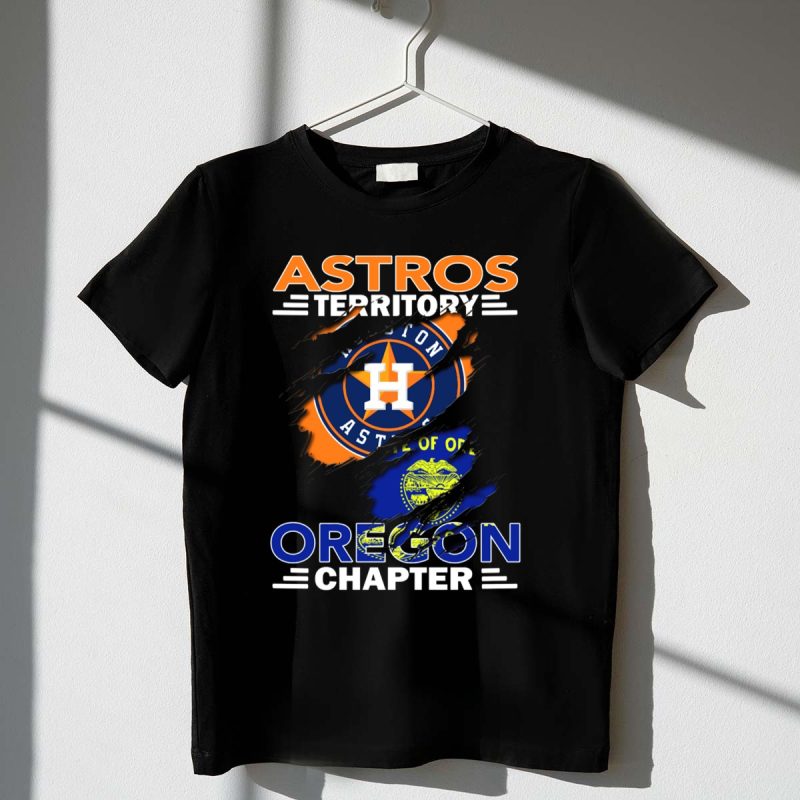 Astros Territory Oregon Chapter Houston Astros State of Oregon Flag T Shirt t shirt 1 1