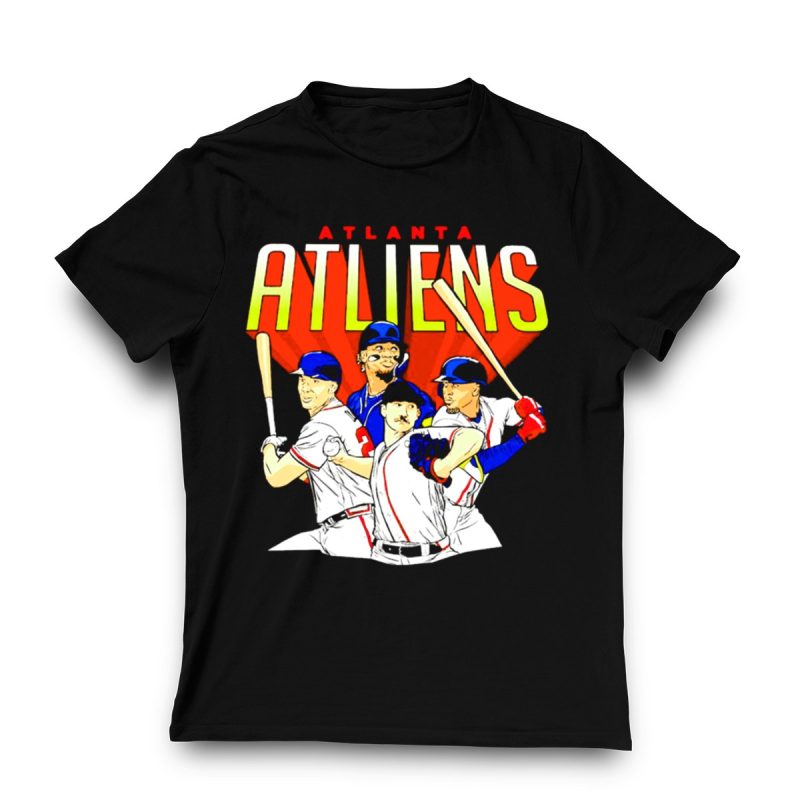 Atlanta Atliens Braves Baseball Fan T-Shirt For Ultimate Support - Image 3