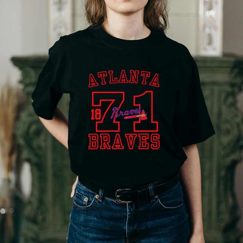 Vintage Atlanta Braves 1871 Logo Classic T-Shirt For Fans - Image 2