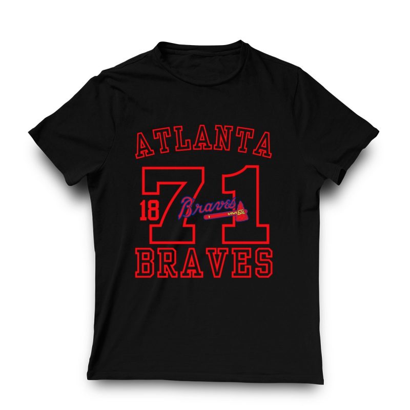 Vintage Atlanta Braves 1871 Logo Classic T-Shirt For Fans - Image 3