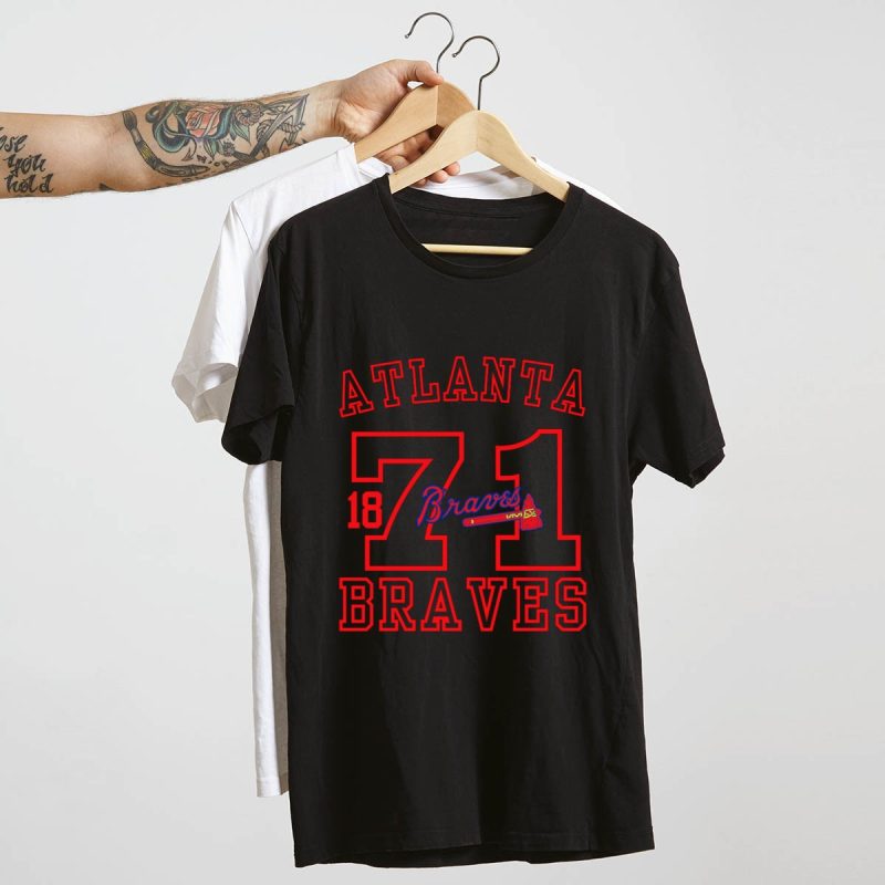 Vintage Atlanta Braves 1871 Logo Classic T-Shirt For Fans - Image 4