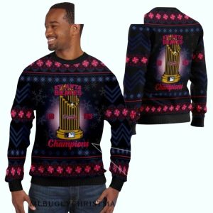 Atlanta Braves 1995 Champions Trophy Ugly Christmas Sweater