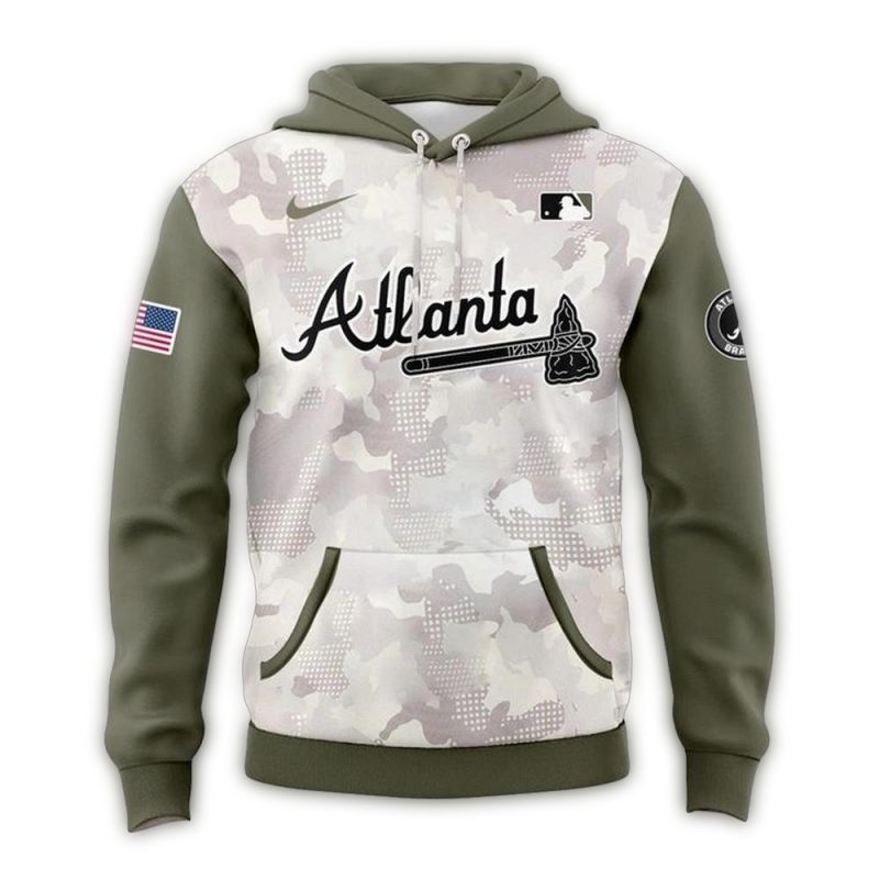 Atlanta Braves 2025 Armed Forces Day Collection Hoodie 2